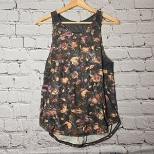 Lululemon Sculpt Tank II Floral Illusion Antique White Multi Mesh Accent Top